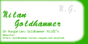 milan goldhammer business card